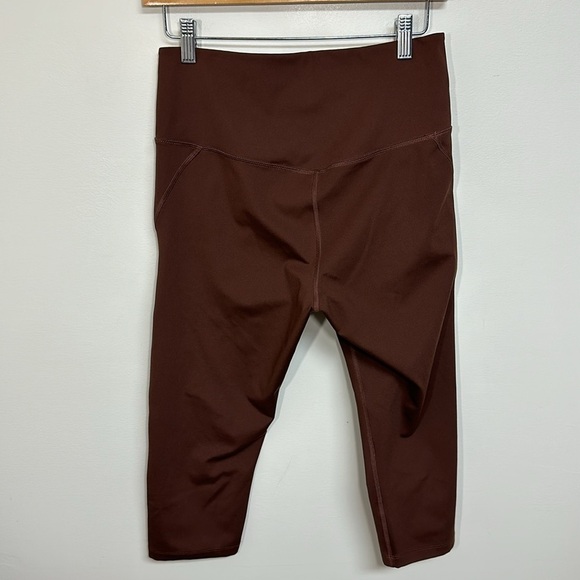 Girlfriend Collective Brown Cropped Leggings Large - Picture 3 of 6